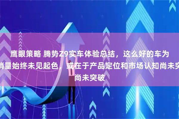 鹰眼策略 腾势Z9实车体验总结，这么好的车为何销量始终未见起色，或在于产品定位和市场认知尚未突破