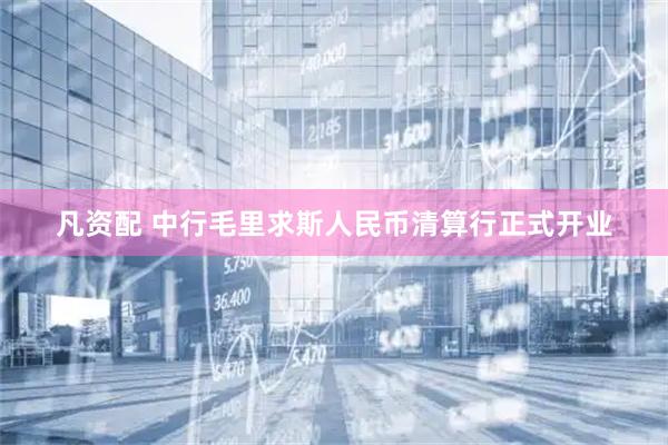 凡资配 中行毛里求斯人民币清算行正式开业