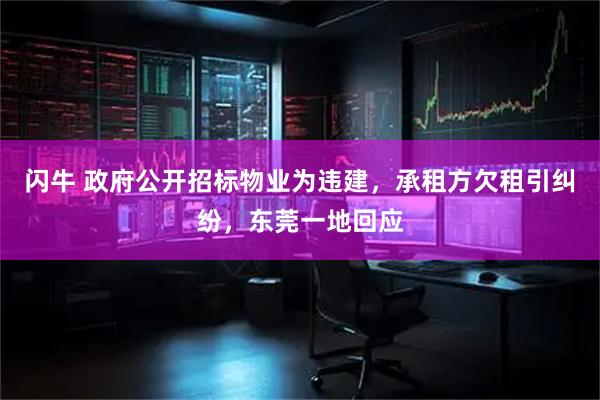 闪牛 政府公开招标物业为违建，承租方欠租引纠纷，东莞一地回应